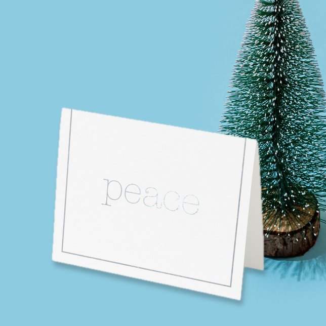Text für die Schreibmaschine Folienkarte (A simple message of peace. Folded card in real foil. )