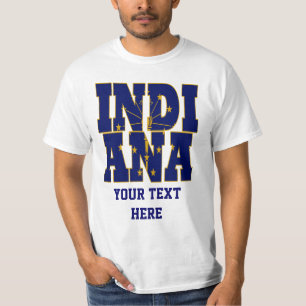 Text für die Staatsflagge von Indiana T-Shirt