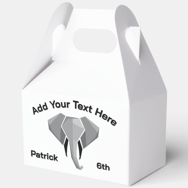 Text für Elephant Head Age Name Geschenkschachtel (Rückseite)