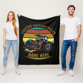 Text für Namensänderung Vintage-Regenbogen-Motorra Fleecedecke