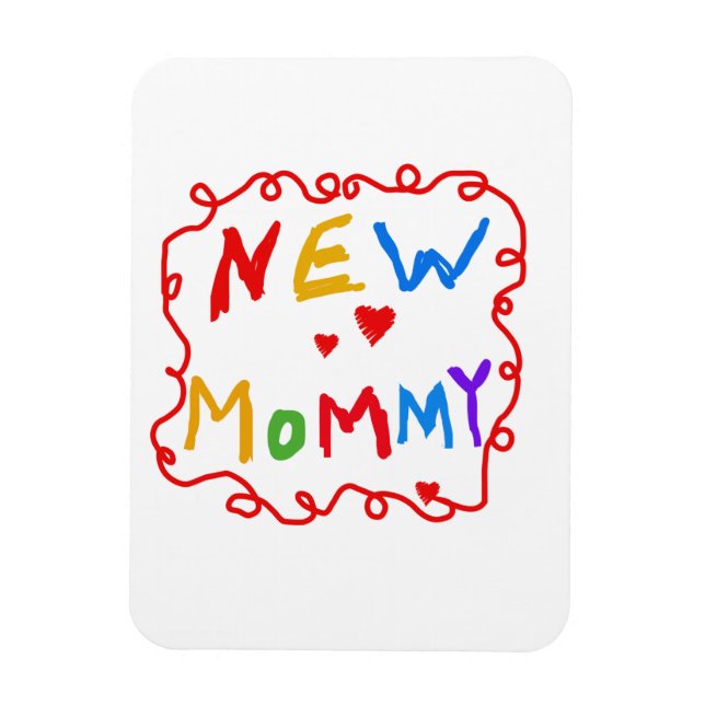 Text für Primärfarben Neue Mommy-Geschenke Magnet (Vertikal)