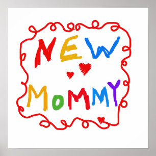 Text für Primärfarben Neue Mommy-Geschenke Poster
