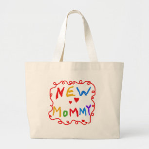 Text für Primärfarben Neue Mommy-Tshirts Jumbo Stoffbeutel