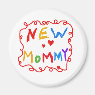 Text für Primärfarben Neue Mommy-Tshirts Magnet