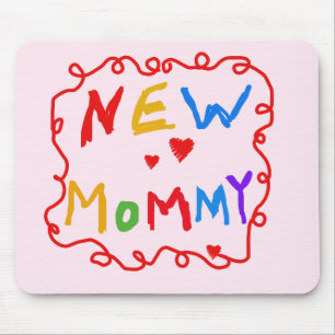Text für Primärfarben Neue Mommy-Tshirts Mousepad
