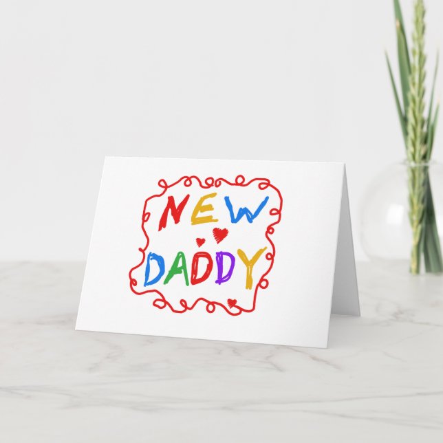 Text für Primärfarben - New Daddy Karte (Vorderseite)
