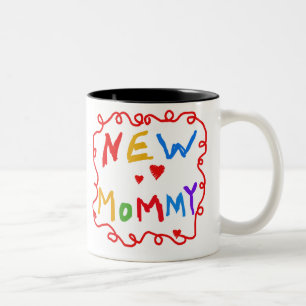 Text für Primärfarben New Mommy   Zweifarbige Tasse