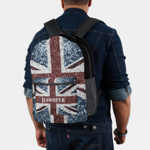 Text für rustikale Glitzern unter der Flagge des V Bedruckter Rucksack