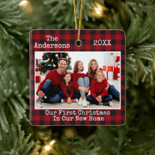 Text für Schreibmaschinen Kariert Erste Weihnachts Keramikornament