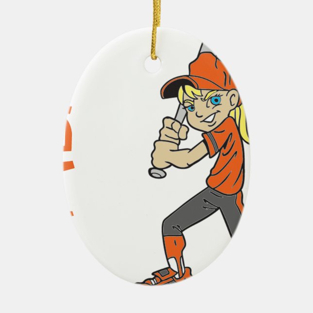 TEXT FÜR SOFTBALLMÄDCHEN KERAMIK ORNAMENT (Vorne)