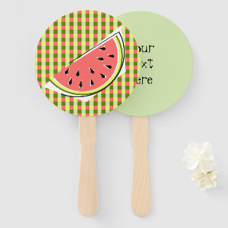 Text für Wassermelonen-Slice-Karo Fächer