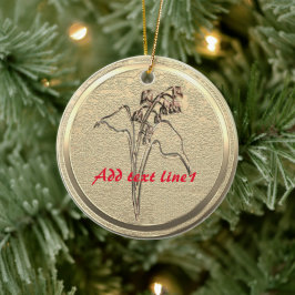 Text-Gold-Lilie des Tals hinzufügen Keramik Ornament
