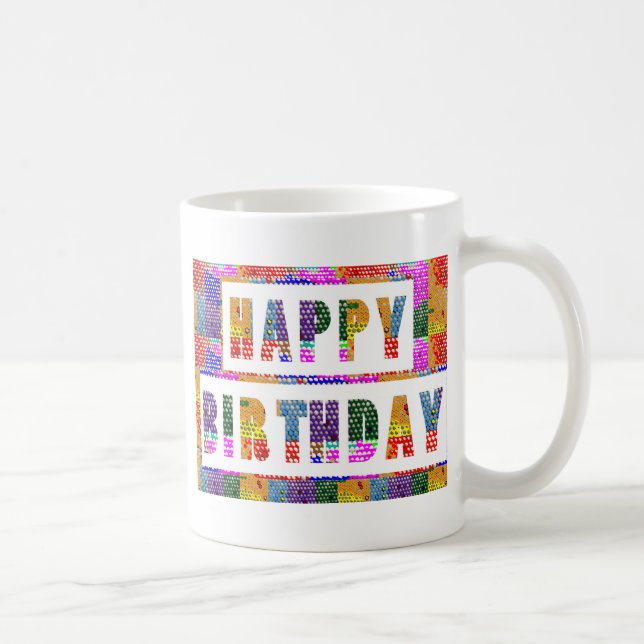 Text-Grüße: ALLES GUTE ZUM GEBURTSTAG Kaffeetasse (Rechts)