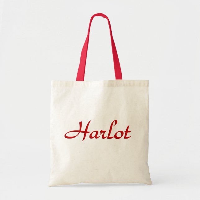Text Harlot Tragetasche (Vorne)