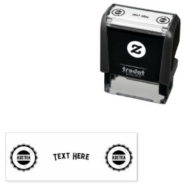 Text hier Benutzerdefinierter Logo Office-Markenbe Permastempel