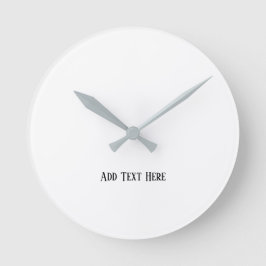 Text hier Text runder Acrylgrau hinzufügen Runde Wanduhr