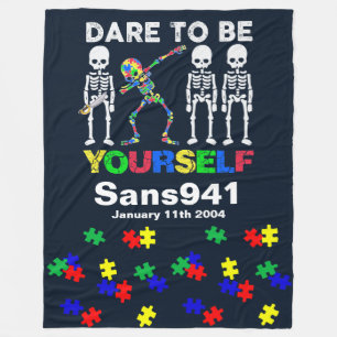 Text hinzufügen - Autismus - Fleece Blanket, 30"x4