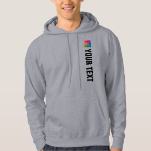 Text hinzufügen Bild hochladen Vorlage Herren Mode Hoodie