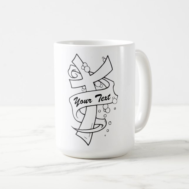 Text hinzufügen - Combo-Tasse Tasse (VorderseiteRechts)