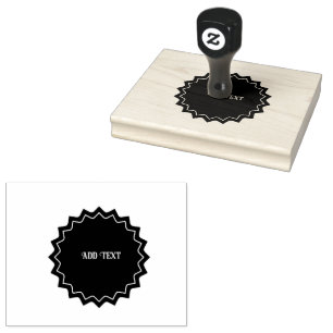 Text hinzufügen, gedruckt mit Jet Black Tinte, hor Gummistempel