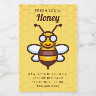 Text hinzufügen   Honey Jar Label Lebensmitteletikett