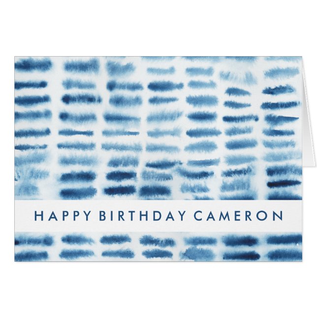 Text hinzufügen | Indigio Wasserfarbe Print (Vorderseite (Horizontal))