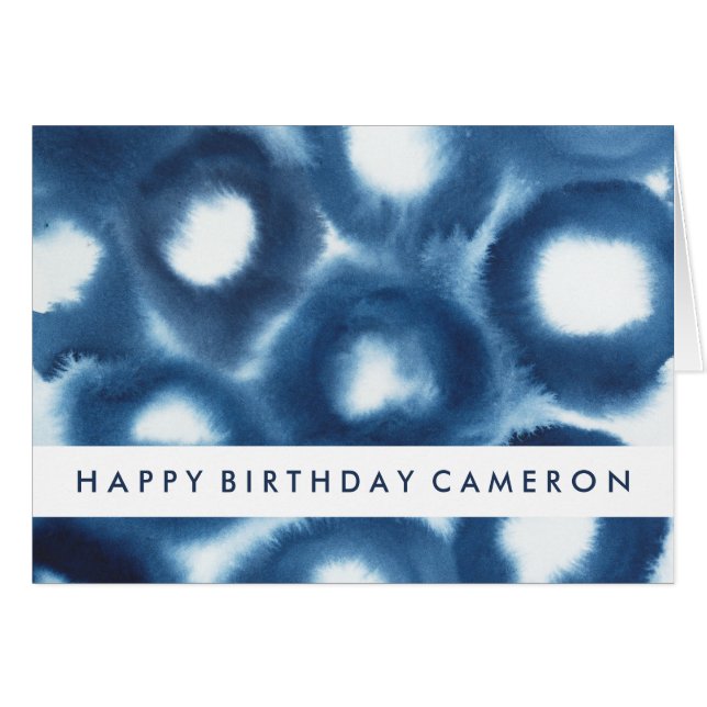 Text hinzufügen | Indigio Watercolor Print Circles (Vorderseite (Horizontal))