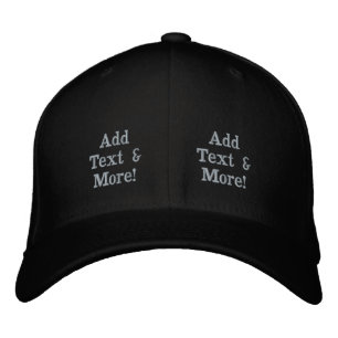 Text hinzufügen & mehr! Personalisieren Sie Ihre e Bestickte Baseballkappe