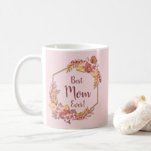Text hinzufügen Name Boho Blume bester Mama T Kaffeetasse