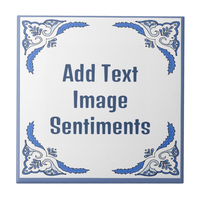 Text hinzufügen, Niederländisch aussehen, anpassen Fliese (Vorderseite)