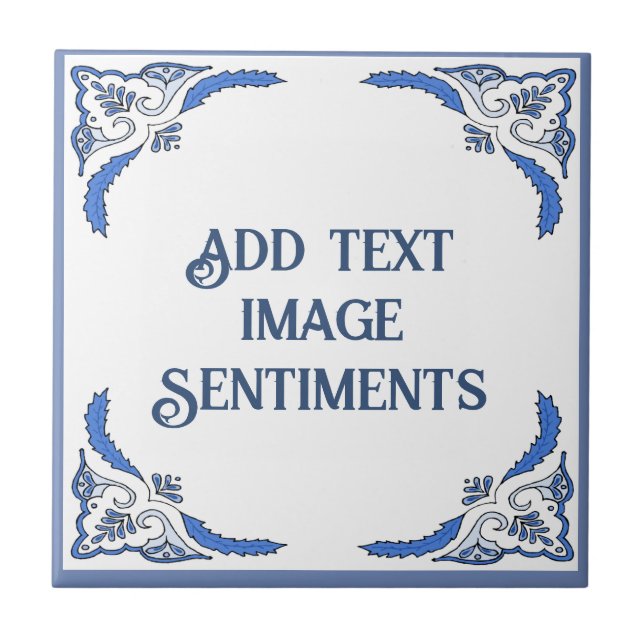 Text hinzufügen, Niederländisch aussehen, anpassen Fliese (Vorderseite)