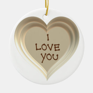 Text I Liebe Sie auf Keramik Ornament