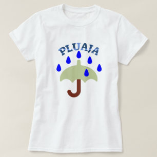 Text im Dalmatiner: Pluaja und Regen und Regenschi T-Shirt