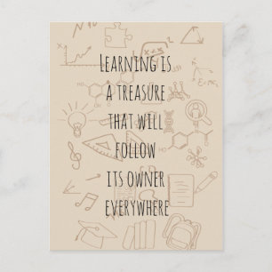 Text im Schulhintergrund Postkarte