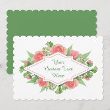 Text in einer Blume Rahmen benutzerdefinierte Einl