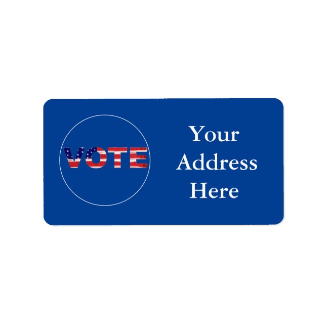 Text in Flag-Farben abstimmen Adressaufkleber (Vorne)