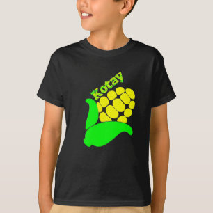 Text in Kitsai : Kotay und ein gelber Mais T-Shirt