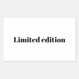 Text in limitierter Auflage Rechteckiger Aufkleber
