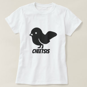 Text in Mahican: Käsekatze und ein schwarzer Vogel T-Shirt