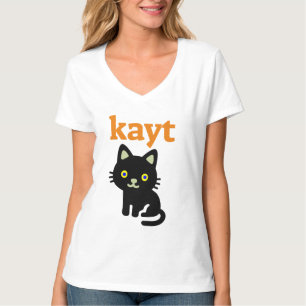 Text in Manx: Kajt und schwarze Katze T-Shirt