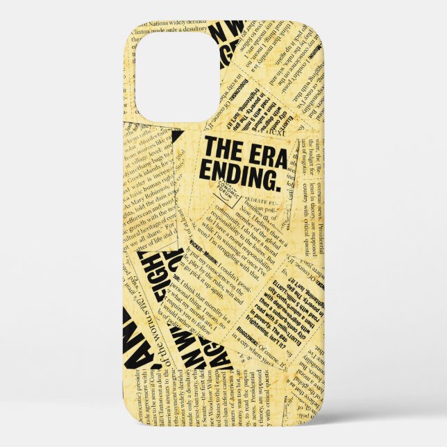Text in Zeitungen mit altem Papier Case-Mate iPhone Hülle (Rückseite)