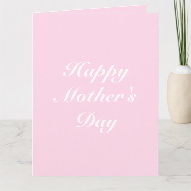 Text individualisieren Happy Mother Day, eleganter Karte (Vorderseite)