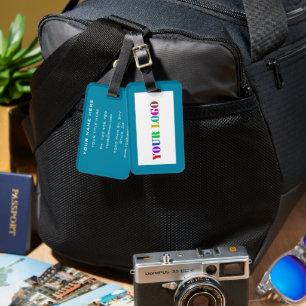 Text-Infos zum Logo-Tag für benutzerdefinierte Unt Gepäckanhänger