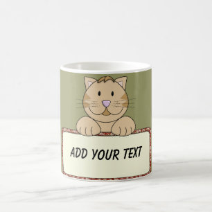 Text-Katzen-Kaffee-Tasse KRW kundenspezifische Tasse