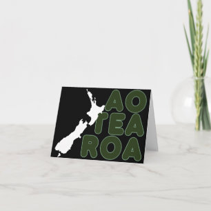 TEXT KIWI NZ SCHWARZ-WEISS KARTE