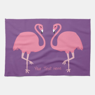 Text-Küchentuch der niedlichen Flamingos Geschirrtuch