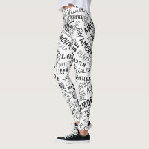 Text-Leggings Liebe Mehrsprachigkeit - Ihre Farben