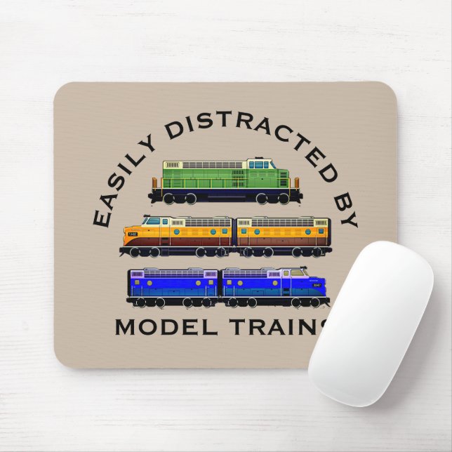 Text leicht ablenkbar Modellbahnverkehr Dieselmoto Mousepad (Mit Mouse)