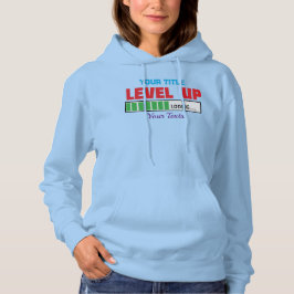 Text 'Level Up' mit grünem Ladefortschritt Hoodie