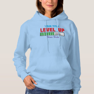 Text 'Level Up' mit grünem Ladefortschritt Hoodie